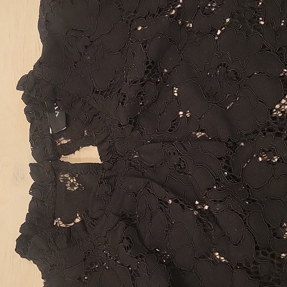 Vici Black Lace Puff Sleeve Blouse - Picture 2 of 4